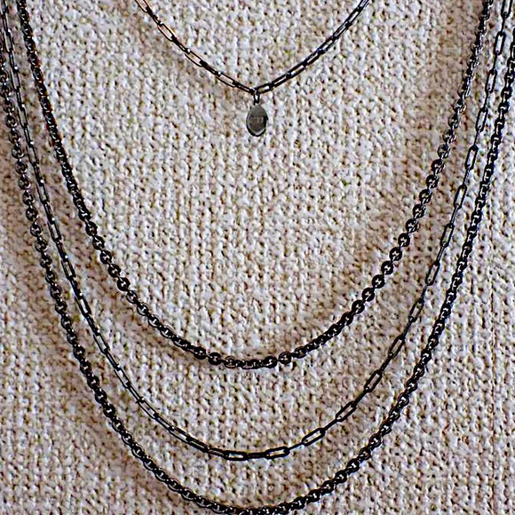 Authentic Dior Homme 04 AW Slimane CD Clasp Rare 4 Tier Chain Necklace - Picture 2 of 8